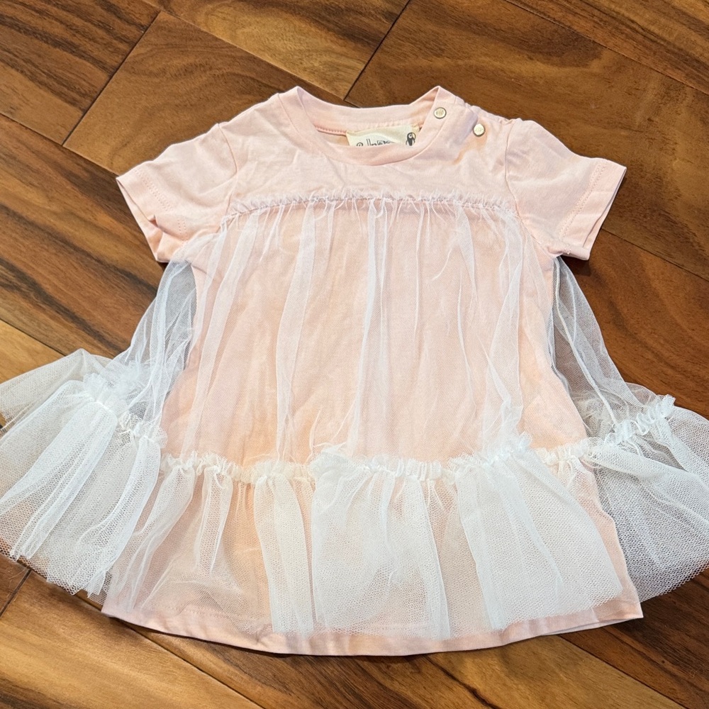 Le Petit Coco Pink Tulle Baby Dress 9 Mo.